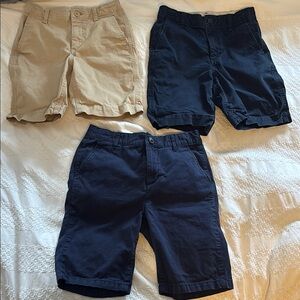 3 pairs of GAP Casual Cotton Shorts Blue and Tan